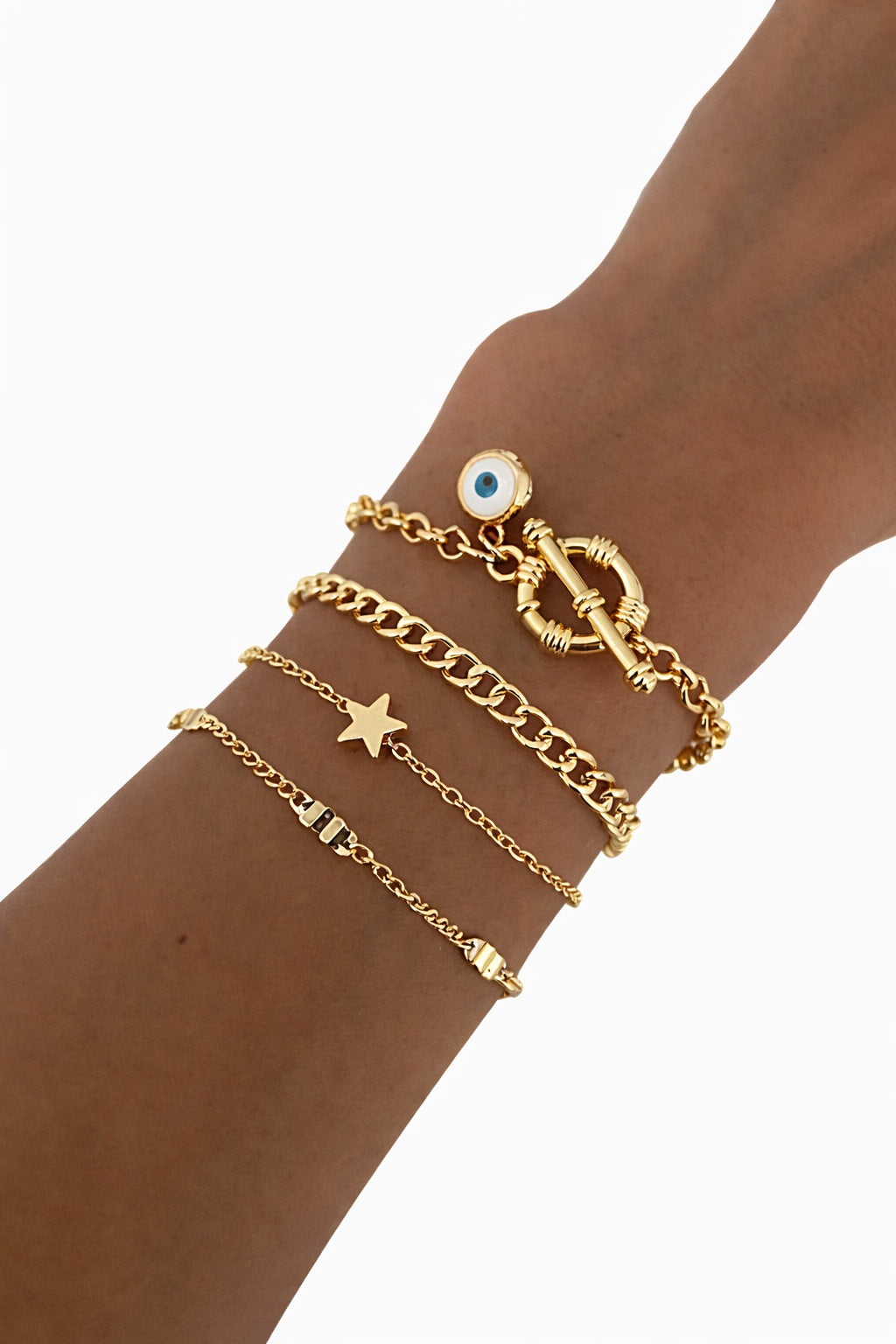 Starlife Bracelet Set Four Piece Layered Adjustable Elegant Fashion Jewelry Gift For Her