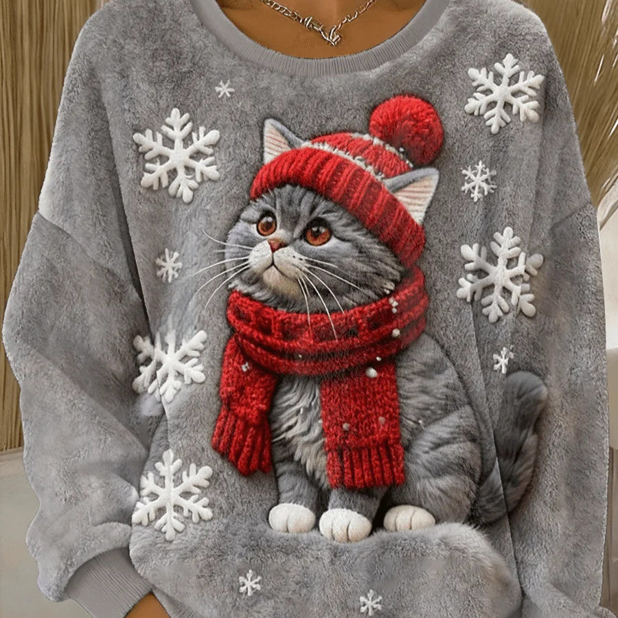 Flanell-Hoodie mit 3D-Digitaldruck