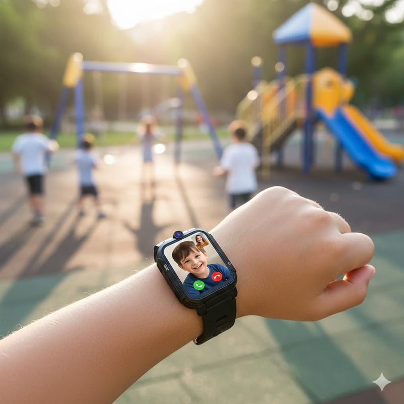 4G-Kinder-Smartwatch mit GPS-Tracker, Videoanruffunktion, Touchscreen-Kamera, wasserdicht, Lern-Smartwatch für Jungen und Mädchen