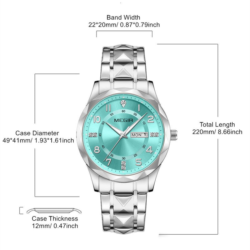 Luxury Business Men's Watch Stainless Steel Strap Casual Quartz Wristwatch Waterproof