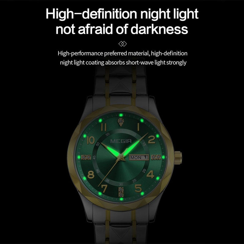 Luxury Business Men's Watch Stainless Steel Strap Casual Quartz Wristwatch Waterproof