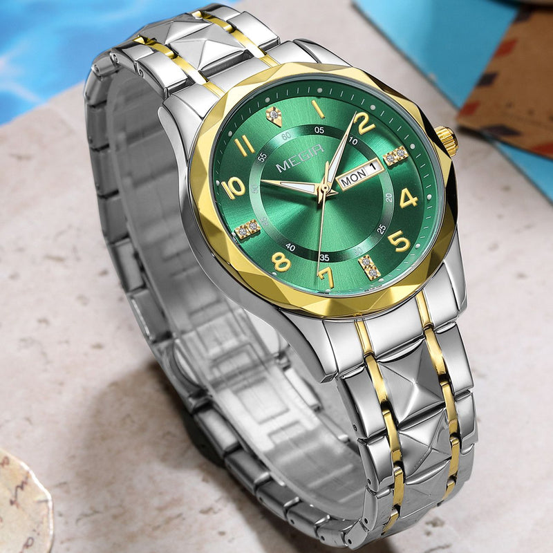 Luxury Business Men's Watch Stainless Steel Strap Casual Quartz Wristwatch Waterproof