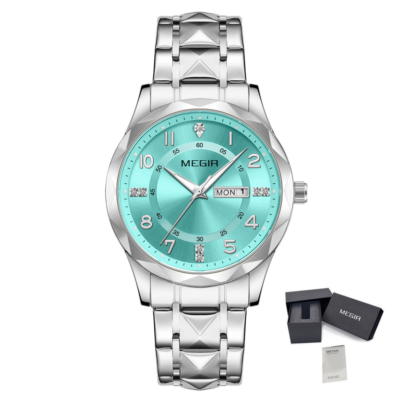 Luxury Business Men's Watch Stainless Steel Strap Casual Quartz Wristwatch Waterproof