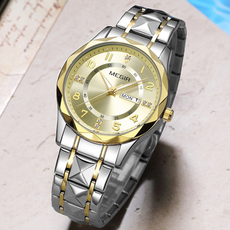 Luxury Business Men's Watch Stainless Steel Strap Casual Quartz Wristwatch Waterproof