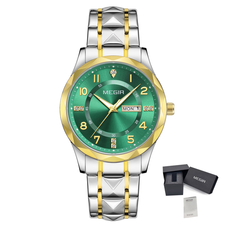 Luxury Business Men's Watch Stainless Steel Strap Casual Quartz Wristwatch Waterproof