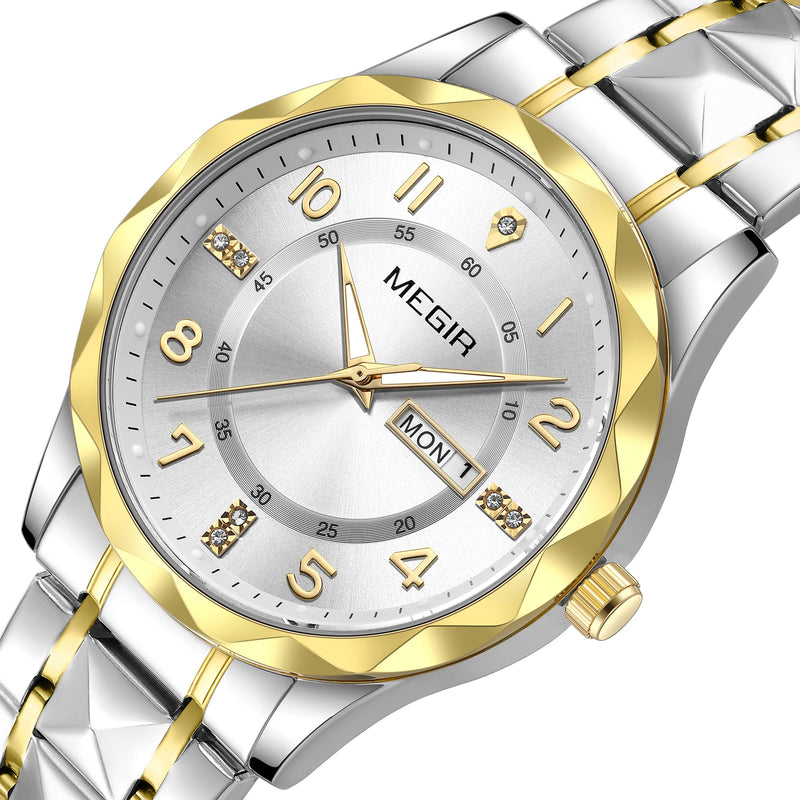 Luxury Business Men's Watch Stainless Steel Strap Casual Quartz Wristwatch Waterproof