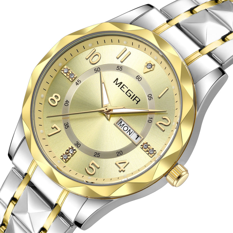 Luxury Business Men's Watch Stainless Steel Strap Casual Quartz Wristwatch Waterproof