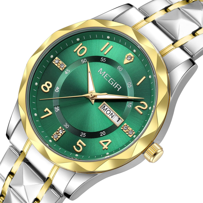 Luxury Business Men's Watch Stainless Steel Strap Casual Quartz Wristwatch Waterproof
