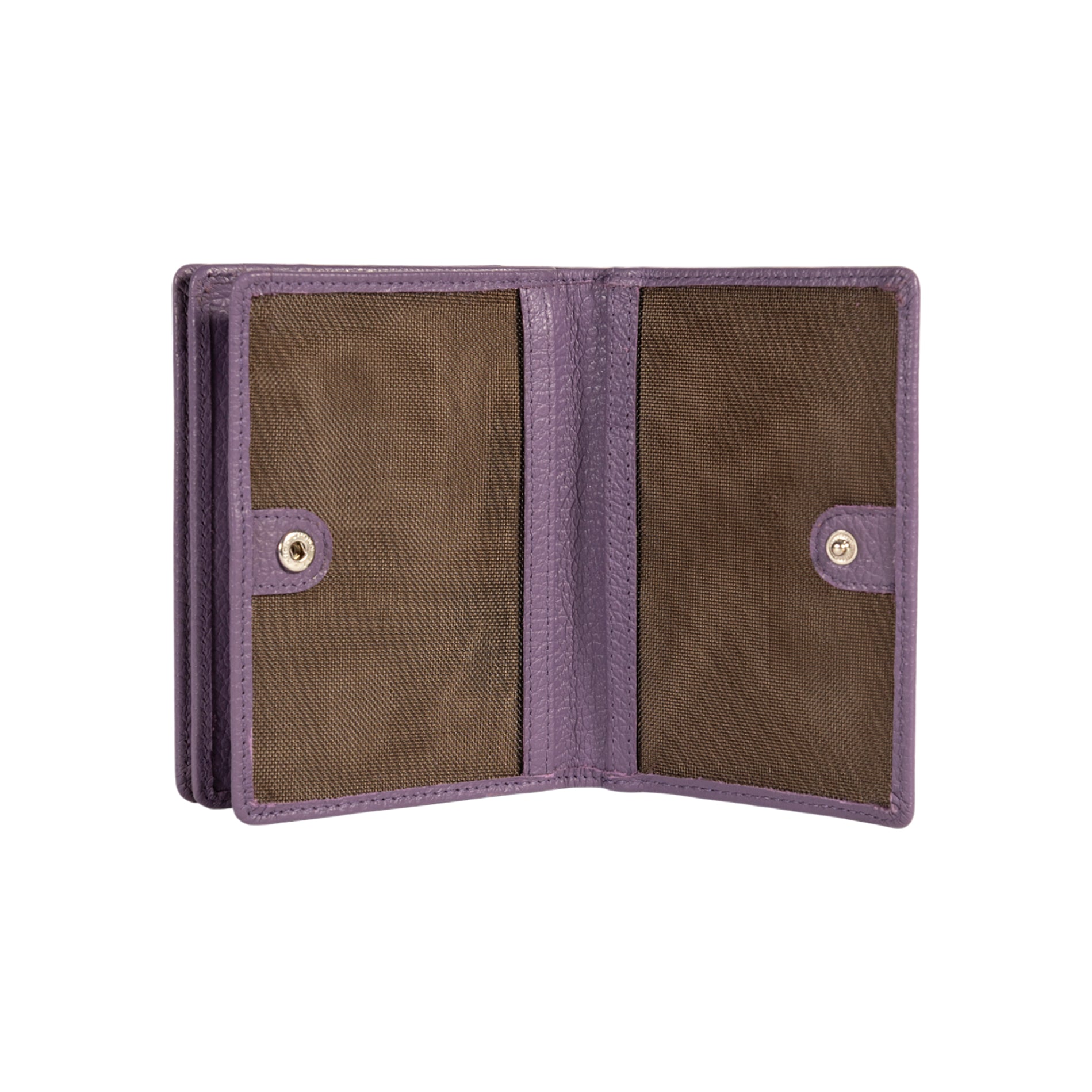 RB1080SY | Portafogli Donna Made in Italy in Vera Pelle grana Dollaro. Colore Viola. Dimensioni (da chiuso): cm 13 x 9 x 2,5-2