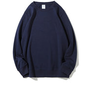 Navy blue sweatshirt on a white background
