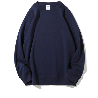 Navy blue sweatshirt on a white background
