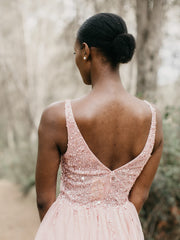 Mini Sparkling Formal Dresses with Hand-Beaded Corset in Frosty Shade-3