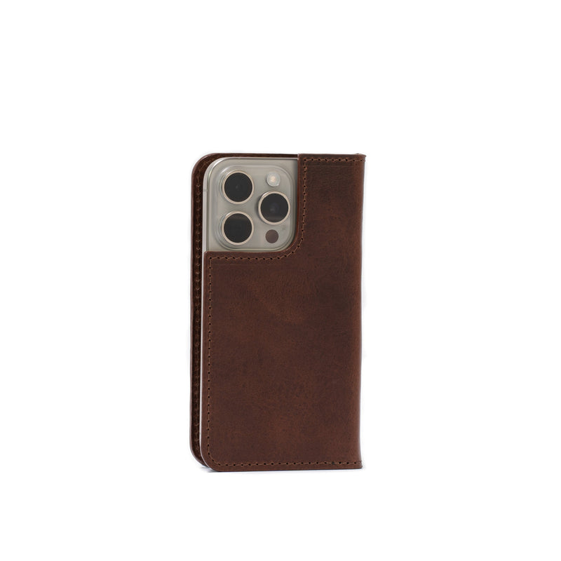 Leather Folio Case Wallet for iPhone 16 Series with MagSafe - The Minimalist 5.0-0