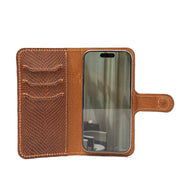 Leather Folio Case Wallet for iPhone 16 Series with MagSafe - Classic 4.0-13