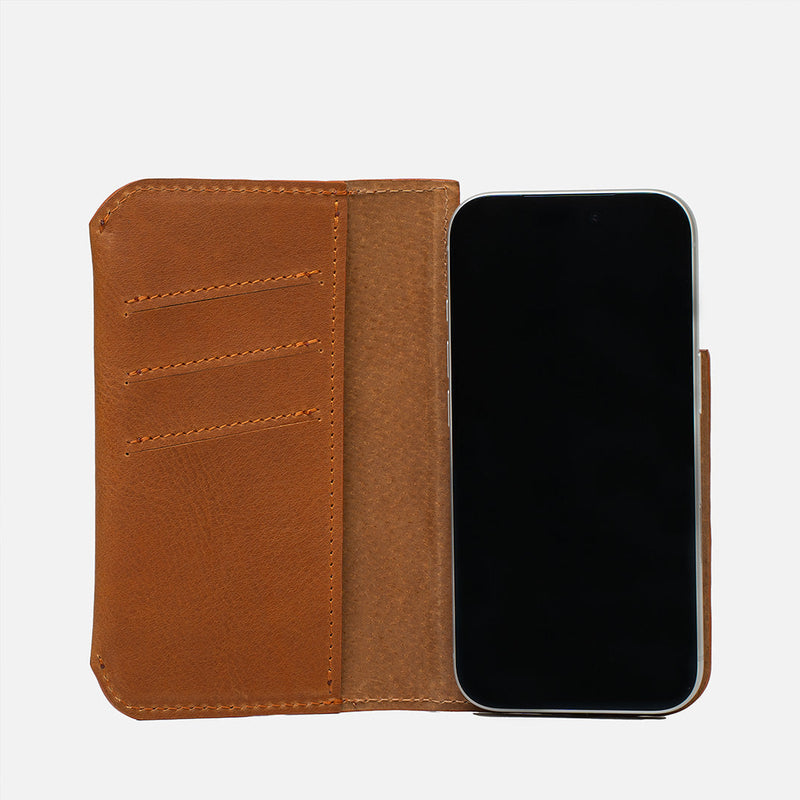 Leather Folio Case Wallet for iPhone 17 Series with MagSafe - The Minimalist 1.0-6