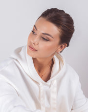 Metropolitan Glow White ZC L Earrings