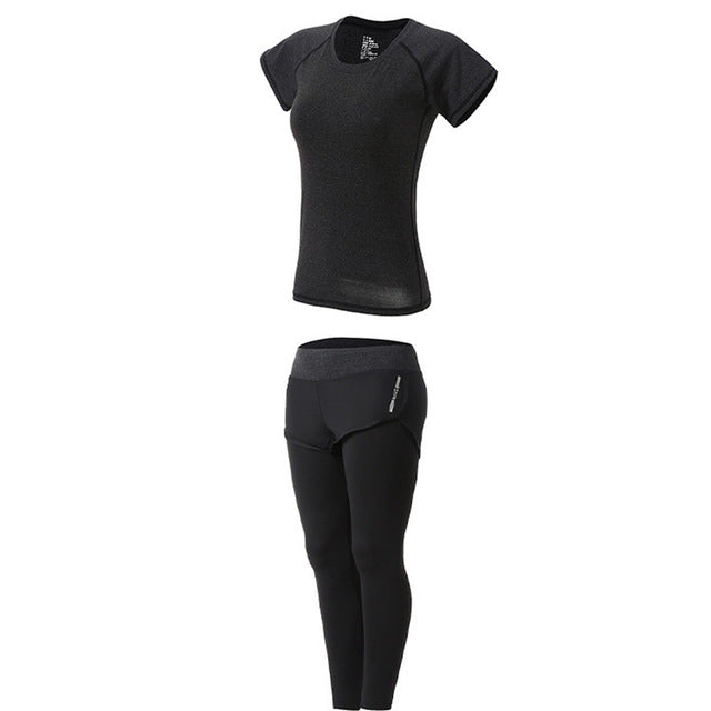Set yoga pentru femei, 5 piese – Îmbrăcăminte sport pentru fitness și alergare, cu uscare rapidă