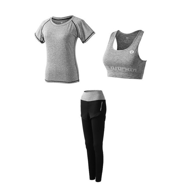 Set yoga pentru femei, 5 piese – Îmbrăcăminte sport pentru fitness și alergare, cu uscare rapidă