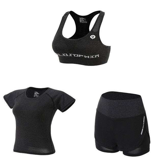 Set yoga pentru femei, 5 piese – Îmbrăcăminte sport pentru fitness și alergare, cu uscare rapidă