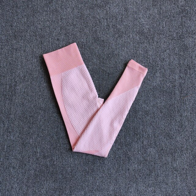 Colanți de fitness fără cusături pentru femei cu talie înaltă – Pantaloni de yoga și antrenament push-up